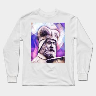 Geoffrey of Monmouth Pink Portrait | Geoffrey of Monmouth Artwork 8 Long Sleeve T-Shirt